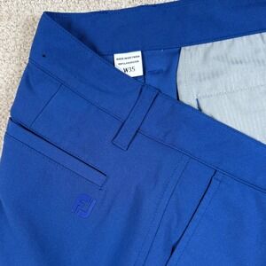 FootJoy Mens 35 Blue 9" Performance Polyester Golf Shorts